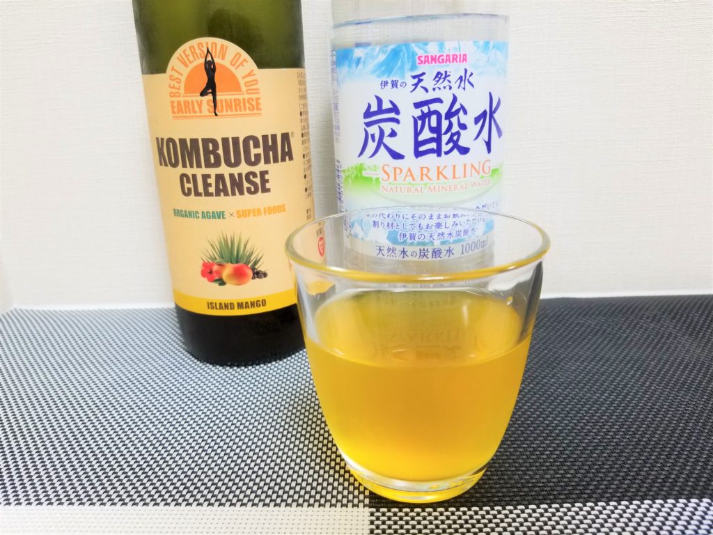 コンブチャクレンズの炭酸割り